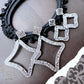 Sparkle Hoops Set in Silver Glitter