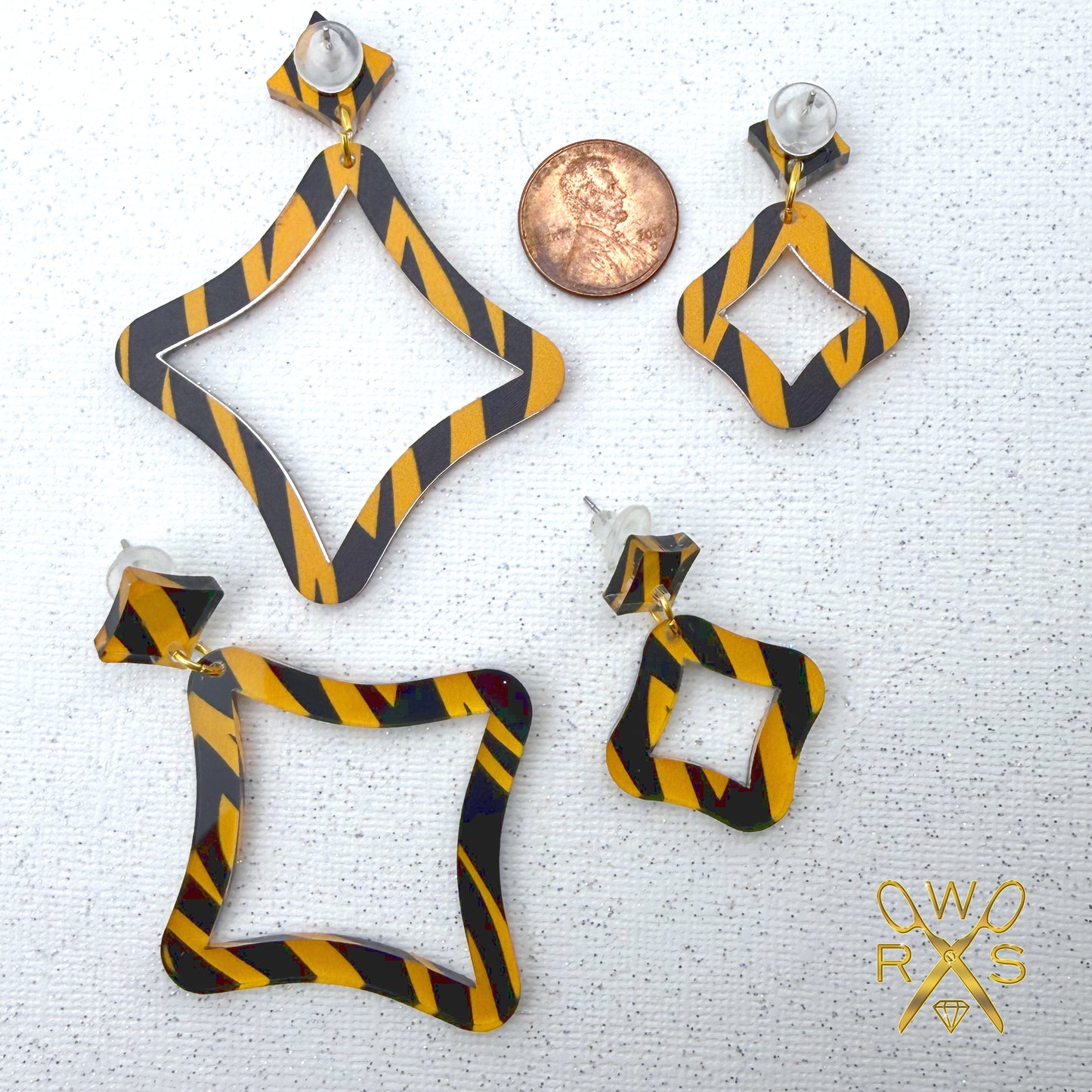 Sparkle Hoops Set in Tigress