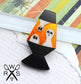 Spooky Lava Lamp Brooch in Orange - Laser Cut Acrylic Brooch