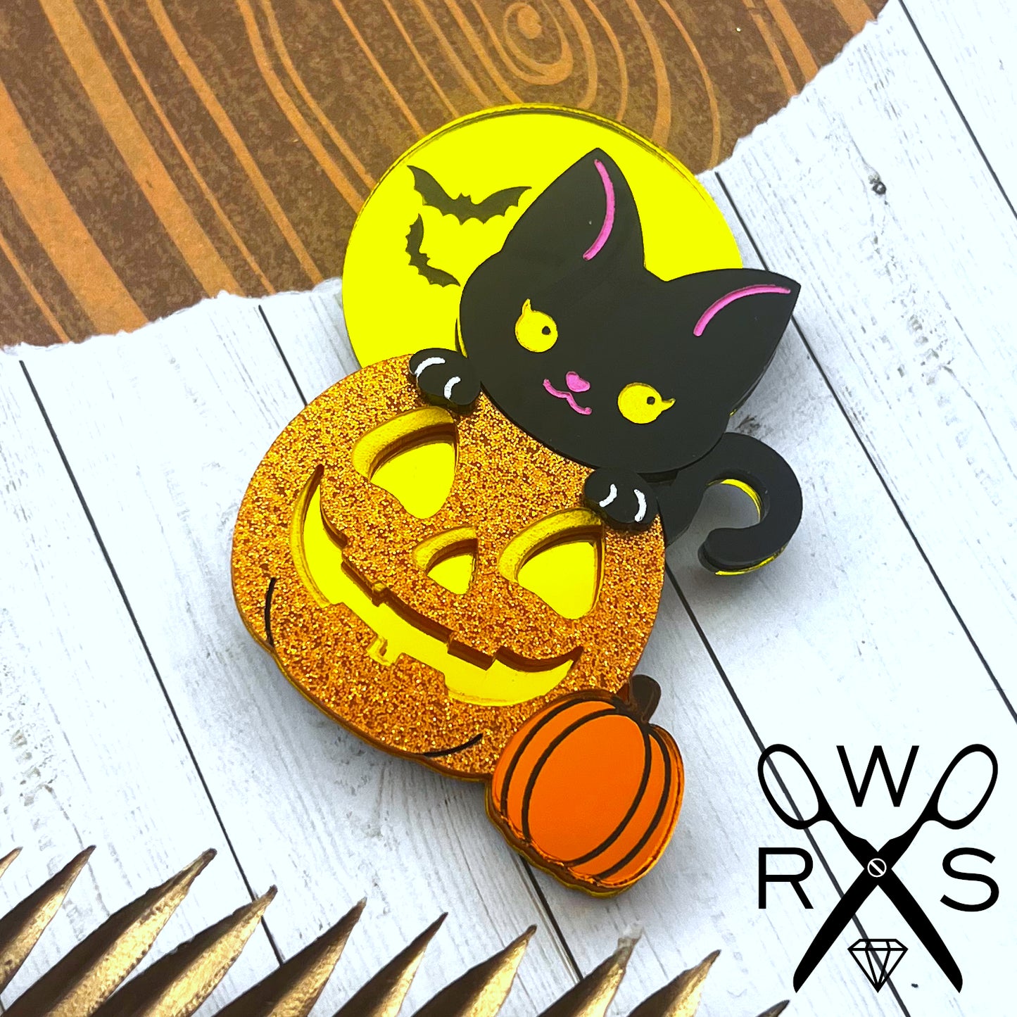 Spooky Whiskers Brooch