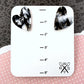 Heart Statement Studs in Black and White Swirl