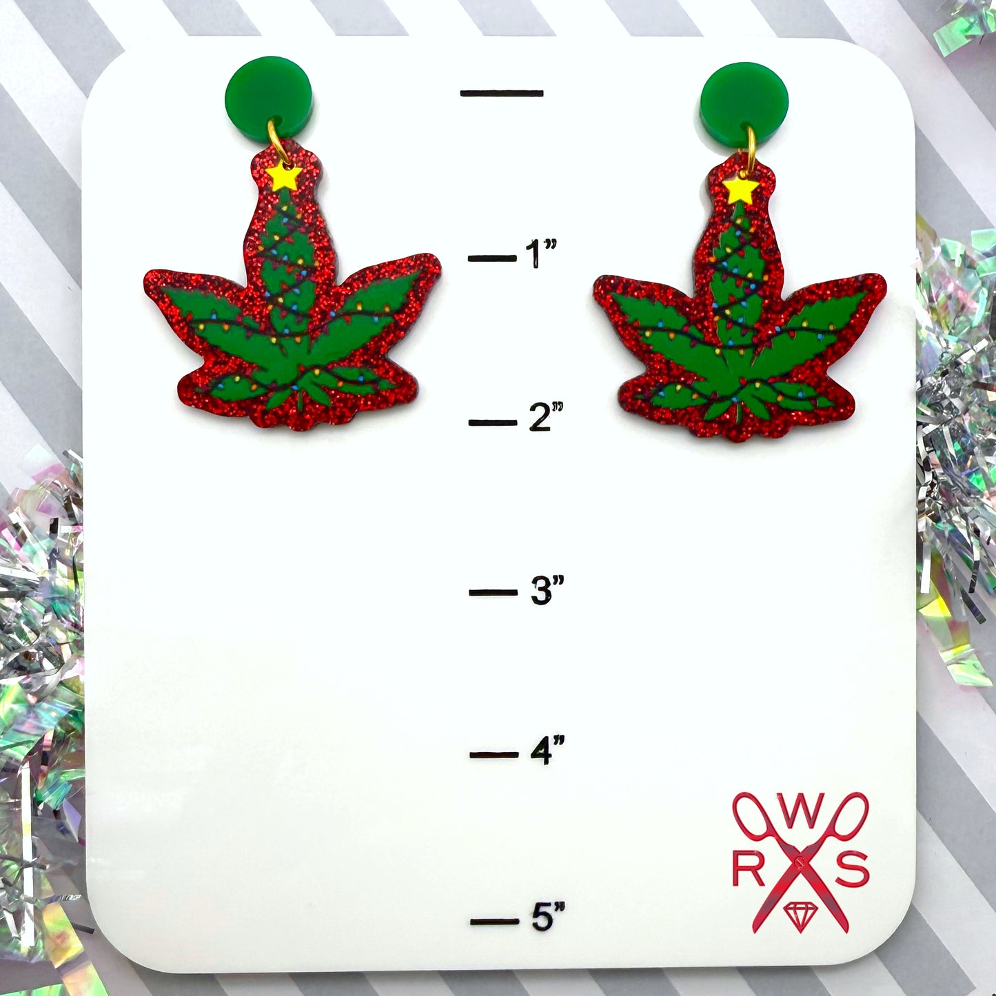 Stoner Christmas Glitter Dangles