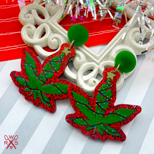 Stoner Christmas Glitter Dangles