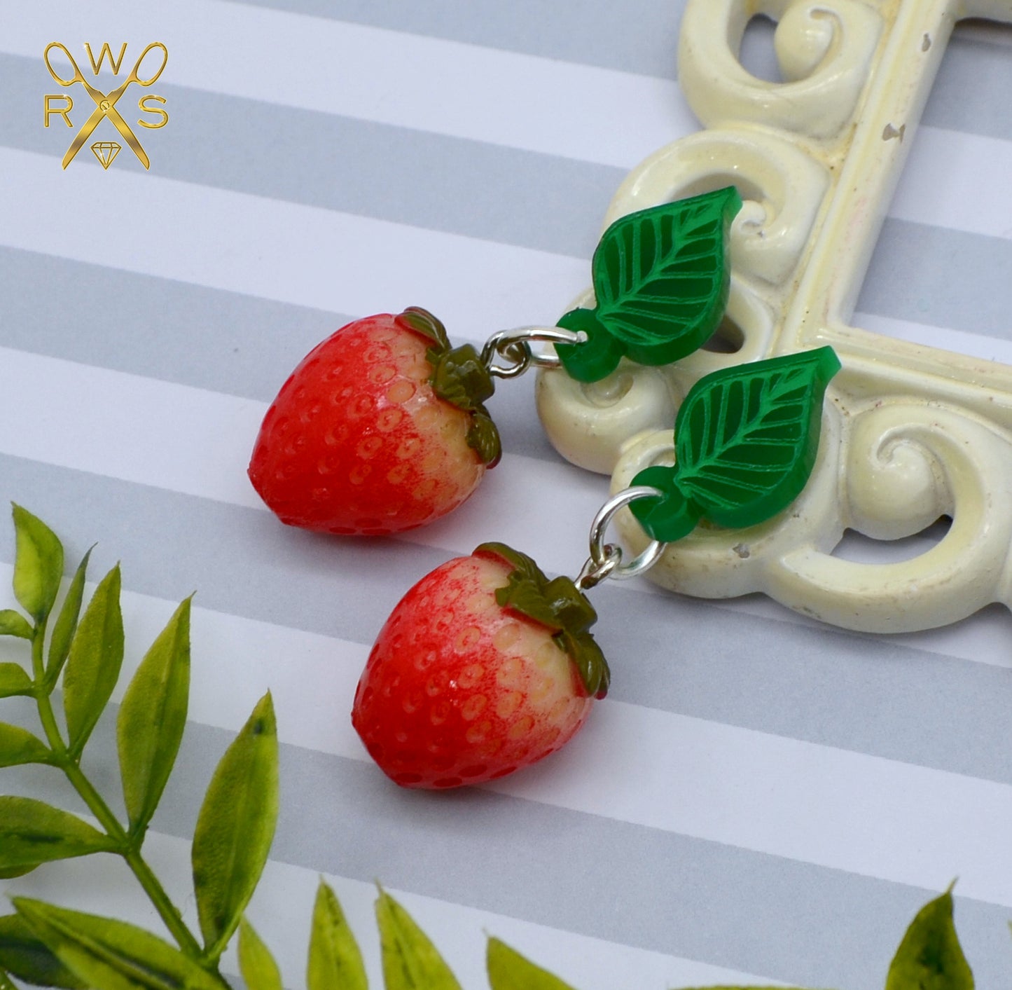 Strawberry Patch Dangle Earrings - Laser Cut Acrylic