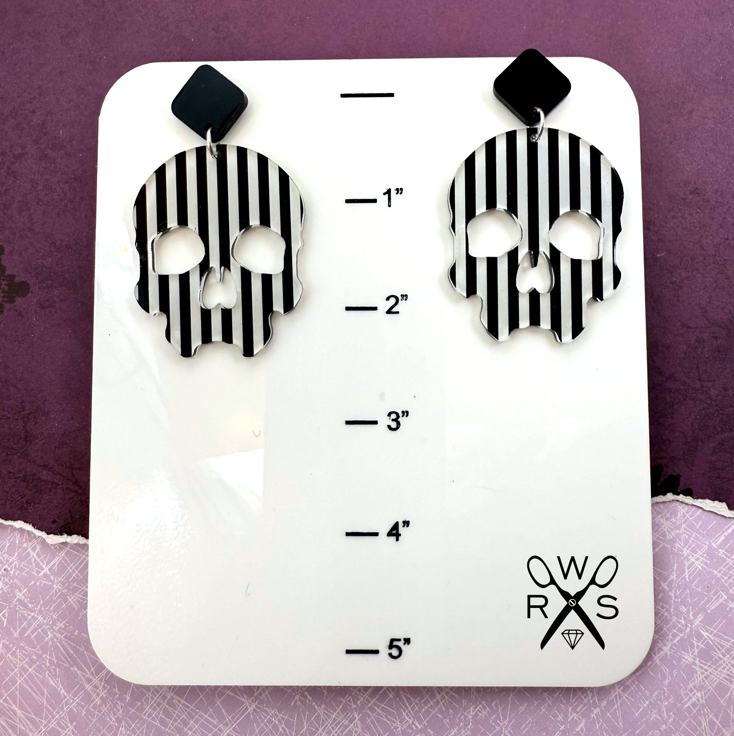 Striped Skull Dangles