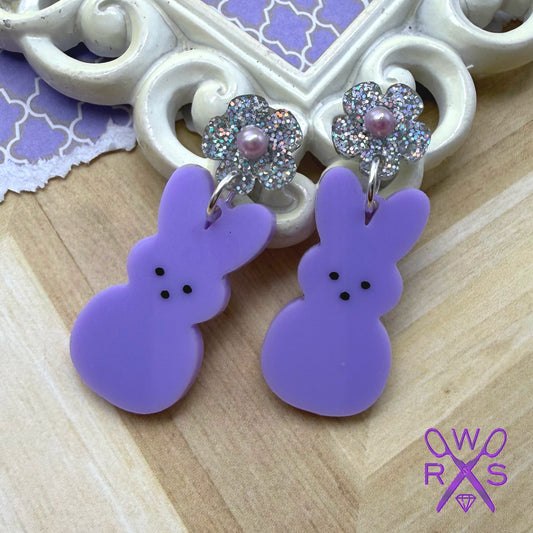 Sugar Bunny Dangles in Lavender