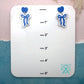 Sweet Baby Bow Dangles in Bright Blue