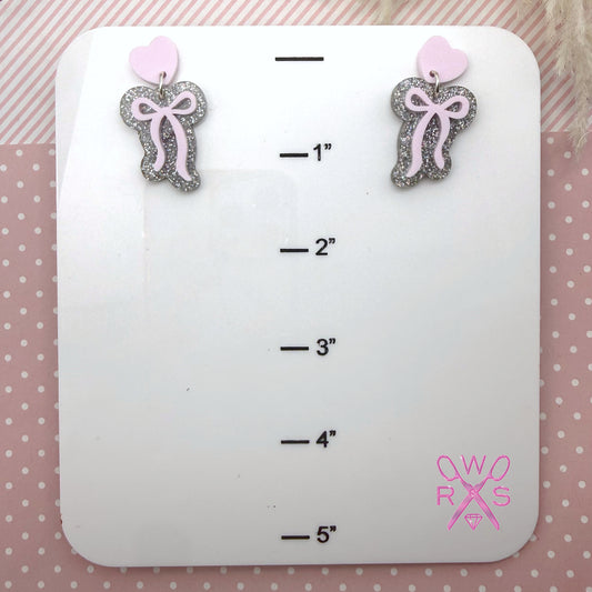 Sweet Baby Bow Dangles in Soft Lavender