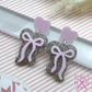 Sweet Baby Bow Dangles in Soft Lavender