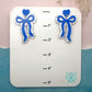 Sweetheart Bow Dangles in Bright Blue