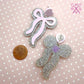 Sweetheart Bow Dangles in Soft Lavender