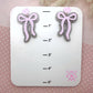 Sweetheart Bow Dangles in Soft Lavender