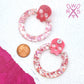Til Death Hoops in Pink Sparkle