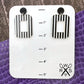 Ventana Dangles in Black & White Stripe