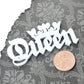 QUEEN CABOCHON in Bright White Laser Cut Acrylic