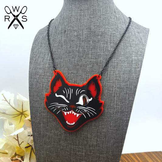 Winking Whiskers Necklace