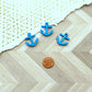 BLUE GLITTER ANCHORS - 3 Pieces - Cabochon - Charm - Laser Cut Acrylic