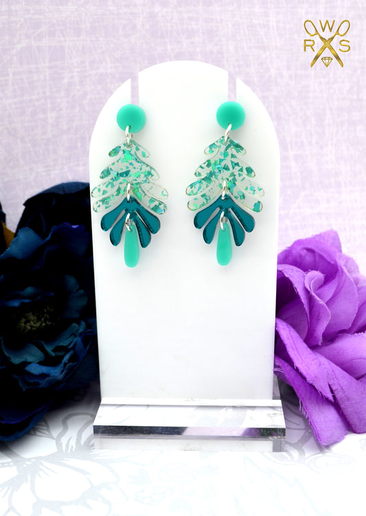 Aspen Dangles Turquoise - Laser Cut Acrylic Earrings