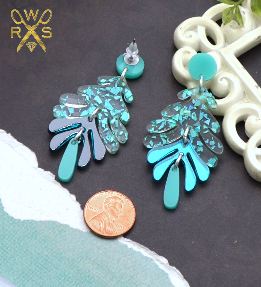 Aspen Dangles Turquoise - Laser Cut Acrylic Earrings