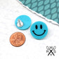 SALE BLUE SMILEY STUD - Laser Cut Acrylic Earrings