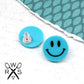 SALE BLUE SMILEY STUD - Laser Cut Acrylic Earrings