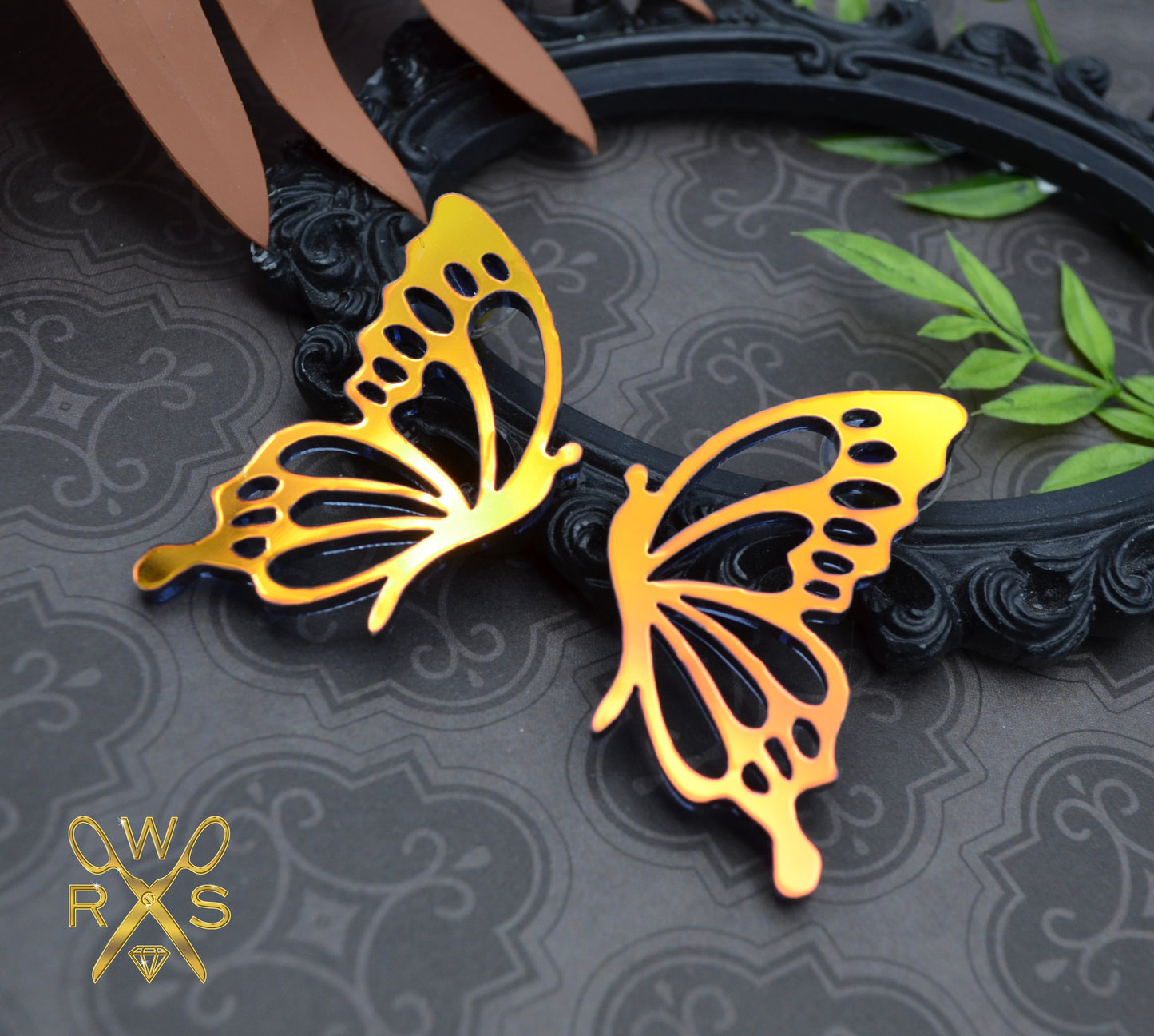 SALE Butterfly Wings Statement Stud Earrings