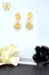 Charlotte Dangles in Gold Wave Laser Cut Acrylic Earrings