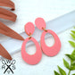 Everyday Dangle in Matte Coral Laser Cut Acrylic