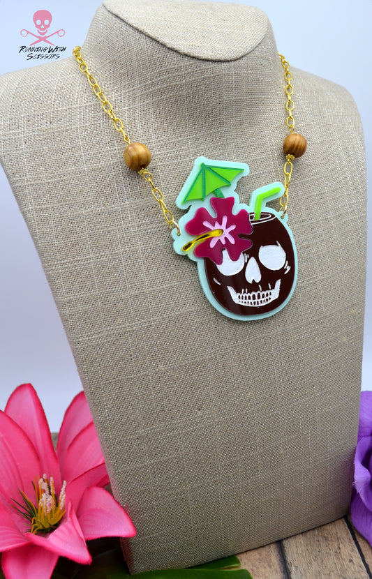 FREAKY TIKI PUNCH Laser Cut Acrylic Statement Necklace