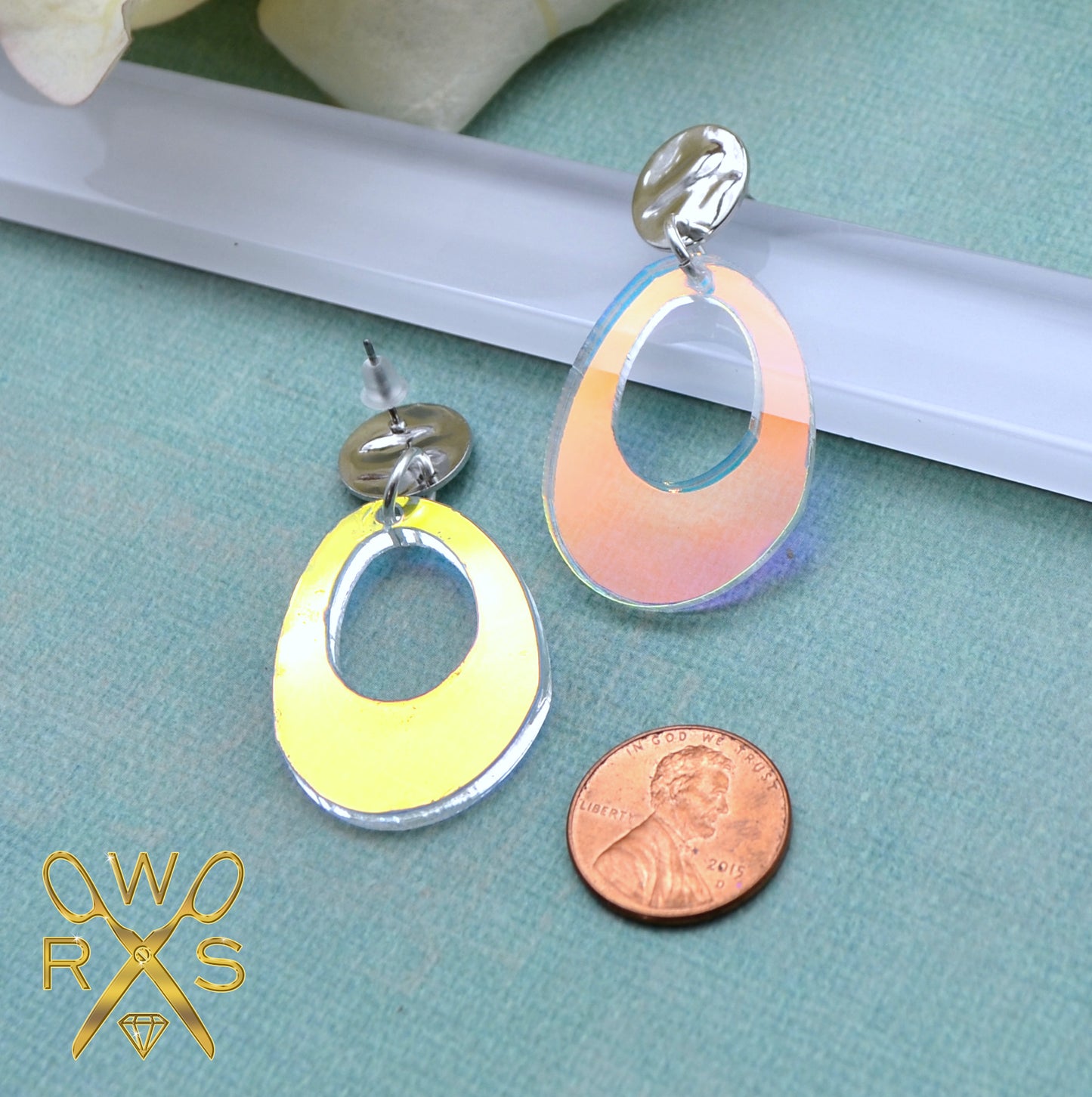 Everyday Dangle Holographic  - Laser Cut Acrylic Earrings