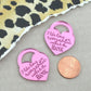 EXPENSIVE TASTE Heart Padlock Laser Cut Acrylic Cabochons 2 Pieces