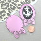 PINK MIRROR BOW Cameos 30x40 mm Settings Laser Cut Acrylic