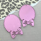 PINK MIRROR BOW Cameos 30x40 mm Settings Laser Cut Acrylic