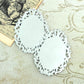 SILVER MIRROR CAMEOS Filigree 30 x 40 mm Ornate Oval Settings Laser Cut Acrylic