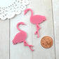 FLAMINGO CABS 2 Bubblegum Pink Cabochons in Laser Cut Acrylic Flat Back