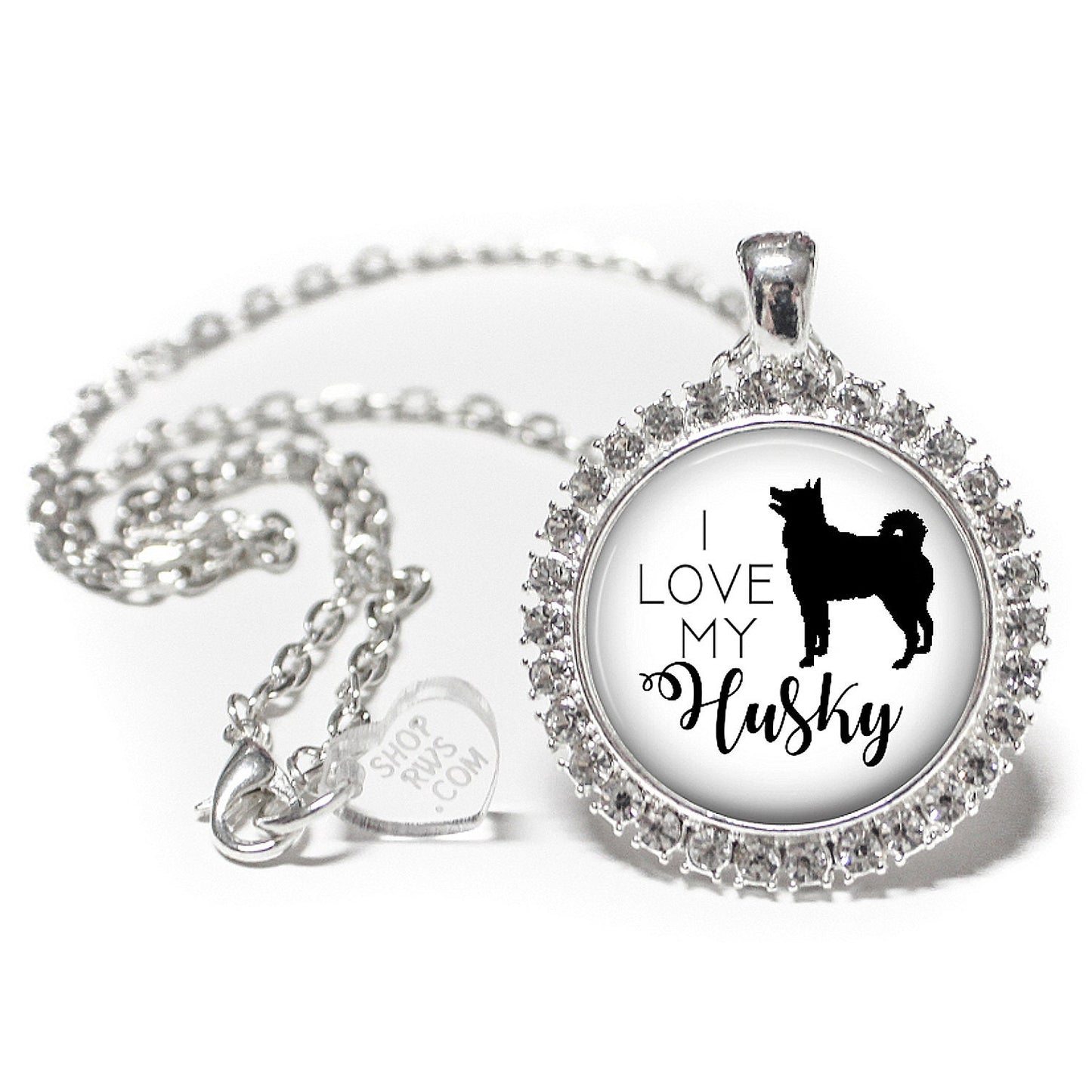 I Love My Husky Dog Necklace