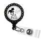 Pit Bull Black Resin Retractable Badge Reel ID Holder