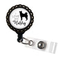 Husky Black Resin Retractable Badge Reel ID Holder