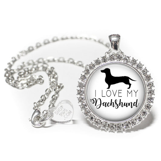 I Love My Dachshund Dog Necklace
