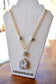 Quartz and Marble Couture Necklace