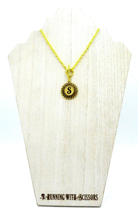 Golden Custom Initial Necklace