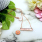 CUSTOM NAME NECKLACE - Laser Cut Acrylic - Rose Gold Mirrored Nameplate