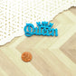 QUEEN CABOCHON In Blue Glitter Laser Cut Acrylic