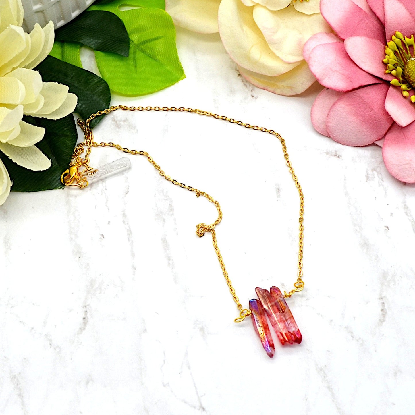 SALE Pretty and Polished Rose Quartz Couture Necklace