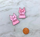 GIRL BOSS - Pink Mirror Tank Tops - Shirt Cabochons - Flat Back Cabs - Laser Cut Acrylic