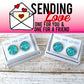 BLUE OPAL STUDS Sending Love 2 Earring Set