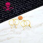 GOLD SPIKE HOOPS Sending Love 2 Earring Set