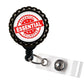 ESSENTIAL EMPLOYEE Front Lines Black Retractable Badge Reel ID Holder