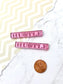 HUSTLE 2 Pink Mirror Cabochons Laser Cut Acrylic Cab