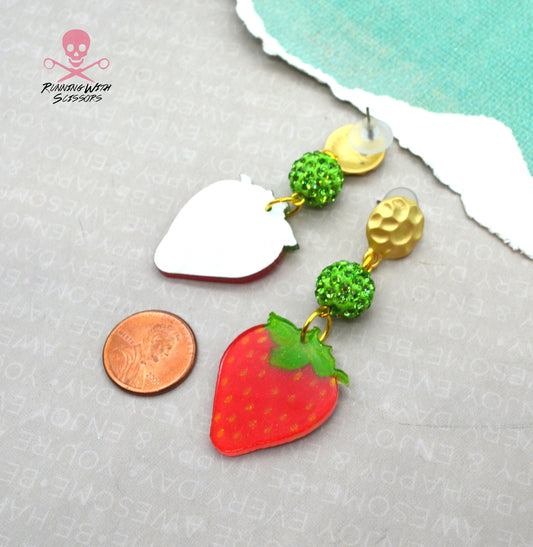 SALE Berry Sweet Dangle Summer Fruit Basket Collection Post Dangle Earrings